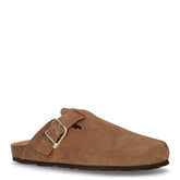 Sara ciabatta in pelle tortora - Mules | Boscaini Scarpe