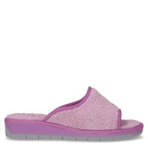 Dola ciabatta in tessuto lilla | Boscaini Scarpe