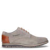 Stringata casual in pelle grigio - BUGATTI | Boscaini Scarpe