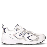 408 sneaker in ecopelle e tessuto bianco argento - Nuovi arrivi Donna | Boscaini Scarpe