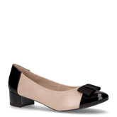 Décolleté in pelle beige nero - Decollete | Boscaini Scarpe