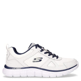 Track Scloric sneaker in tessuto ed ecopelle bianco navy - SKECHERS | Boscaini Scarpe