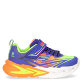 S Lights Flex Glow Ultra sneaker in tessuto con luci bambino blu arancione - SKECHERS | Boscaini Scarpe