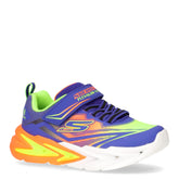 S Lights Flex Glow Ultra sneaker in tessuto con luci bambino blu arancione - SKECHERS | Boscaini Scarpe