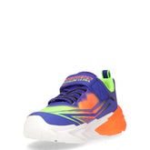 S Lights Flex Glow Ultra sneaker in tessuto con luci bambino blu arancione | Boscaini Scarpe