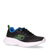 Dynamatic Voronox sneaker in tessuto ed ecopelle ragazzo nero blu lime - SKECHERS | Boscaini Scarpe