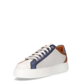 Sneaker in pelle bianco blu marrone | Boscaini Scarpe