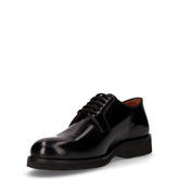 Stringata in pelle nero | Boscaini Scarpe