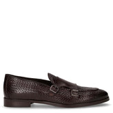 Mocassino in pelle con fibbie castagno - Mocassini Uomo | Boscaini Scarpe
