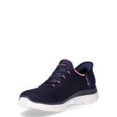 Summits Diamond Dream sneaker slip on in tessuto navy rosa | Boscaini Scarpe
