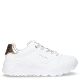 Uno Lite Metallic Mode sneaker in ecopelle ragazza bianco | Boscaini Scarpe