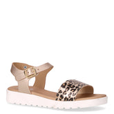 Sandalo in ecopelle bambina platino leopardato - Scarpe Bambina | Boscaini Scarpe