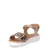 Sandalo in ecopelle bambina platino leopardato | Boscaini Scarpe