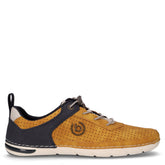 Stringata sportiva in ecopelle giallo blu scuro | Boscaini Scarpe