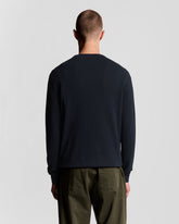 Cotton Crew Neck Jumper blu | Boscaini Scarpe