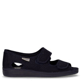 Sandalo in tessuto con strappi blu - Donna | Boscaini Scarpe