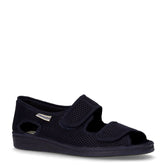 Sandalo in tessuto con strappi blu - Donna | Boscaini Scarpe