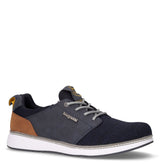Stringata sportiva in ecopelle e tessuto blu scuro - BUGATTI | Boscaini Scarpe