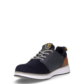 Stringata sportiva in ecopelle e tessuto blu scuro | Boscaini Scarpe