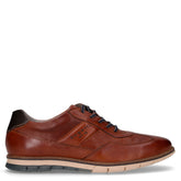 Stringata sportiva in pelle cognac - BUGATTI | Boscaini Scarpe