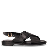 Sandalo in pelle nero | Boscaini Scarpe