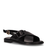 Sandalo in pelle nero | Boscaini Scarpe