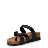 Hola ciabatta infradito in ecopelle nero | Boscaini Scarpe