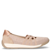Ballerina sportiva in tessuto beige | Boscaini Scarpe
