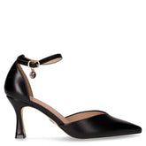 Sandalo a punta in ecopelle con tacco nero - Sandali Con Tacco Donna | Boscaini Scarpe