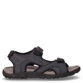 Strada sandalo in ecopelle navy grigio | Boscaini Scarpe