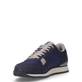 Sneaker in ecopelle e tessuto blu marino | Boscaini Scarpe
