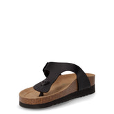 Hola ciabatta infradito in ecopelle nero | Boscaini Scarpe
