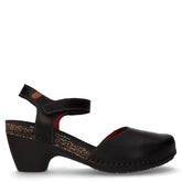 Sandalo con tacco in pelle nero - Sandali Con Tacco Donna | Boscaini Scarpe