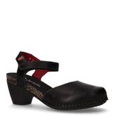 Sandalo con tacco in pelle nero - Sandali Con Tacco Donna | Boscaini Scarpe