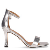 Sandalo in ecopelle con tacco argento - Sandali Con Tacco Donna | Boscaini Scarpe