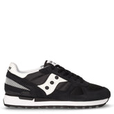 Shadow Original sneaker in pelle e tessuto nero - SAUCONY | Boscaini Scarpe