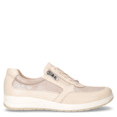 Sneaker in pelle e tessuto perla | Boscaini Scarpe