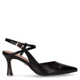 Slingback con tacco in ecopelle nero | Boscaini Scarpe