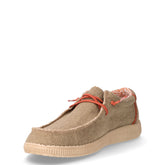 Stringata sportiva in tessuto taupe | Boscaini Scarpe