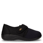 Pantofola in tessuto con strappo nero - Comfort Donna | Boscaini Scarpe
