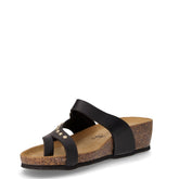 Ciabatta in ecopelle con zeppa nero | Boscaini Scarpe