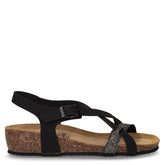 Sandalo in ecopelle con zeppa nero | Boscaini Scarpe