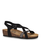 Sandalo in ecopelle con zeppa nero | Boscaini Scarpe