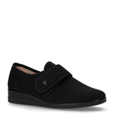 Pantofola in tessuto con strappo nero - VALLEVERDE | Boscaini Scarpe