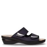 Ciabatta in pelle con strappi blu | Boscaini Scarpe