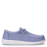Stringata sportiva in tessuto azzurro | Boscaini Scarpe