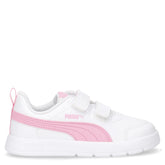 Courtflex v3 sneaker in ecopelle bambina bianco rosa | Boscaini Scarpe