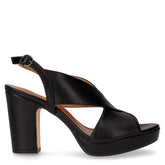 Sandalo in ecopelle con tacco nero - Sandali Con Tacco Donna | Boscaini Scarpe