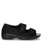 Sandalo in tessuto con strappi nero | Boscaini Scarpe