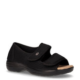 Sandalo in tessuto con strappi nero | Boscaini Scarpe